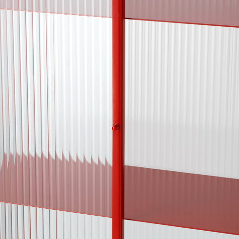 Haze Showcase Cabinet Reeded Glass